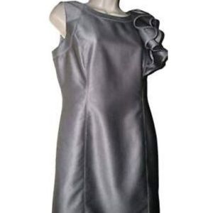 Calvin Klein Ruffle Shoulder Sheath Dress